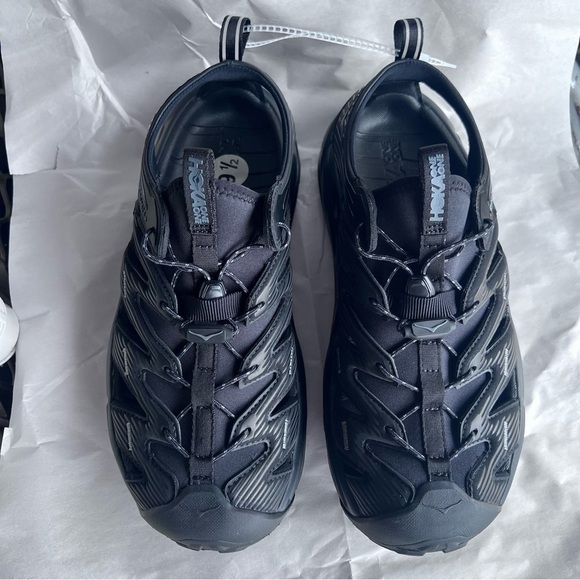Hoka One One Hopara Black Sandals Terrain Outdoor Hiking Trails Mens 9.5 - Picture 2 of 7
